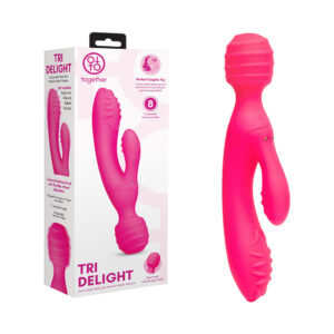 Together Toy Tri Delight Dual-Ended Triple Stim Wand & Rabbit Vibrator — Power Play Studio