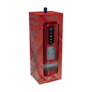 PUMPED Sensurge Automatic Rechargeable Heating Suction Masturbator Red — Power Play Studio