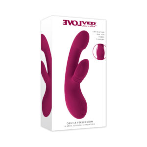 Evolved Gentle Persuasion Circular Clitoral Massager Burgundy — Power Play Studio