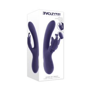 Evolved Wings Of Frenzy Thrusting Butterfly Dual Stimulator Purple — Power Play Studio