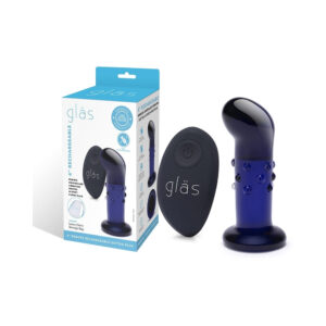 Glas 4 in. Rechargeable Remote-Controlled Vibrating Dotted G-Spot/P-Spot Plug — Power Play Studio