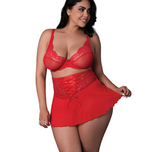 Sugar High Bralette w/Cincher Skirt & Thong 3 pc Set