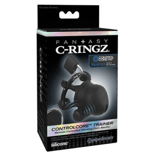 Fantasy C Ringz Control Core Trainer Remote Controlled Vibrating Cock Blocker Black — Power - Power Play Studio, LLC