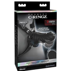 Fantasy C Ringz Control Core Harness Remote Controlled Vibrating Cock Blocker Black — Power - Power Play Studio, LLC