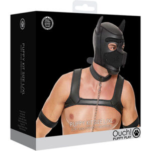 Shots Ouch Puppy Play Complete Kit - LXL Black — Power Play Studio