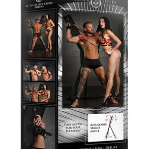 Master Series St. Andrew's Cross Deluxe - Black — Power Play Studio