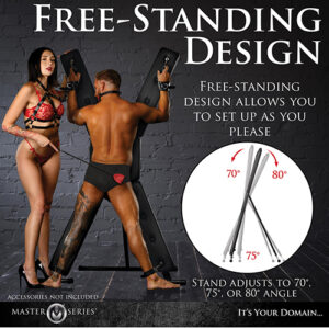 Master Series St. Andrew's Cross Deluxe - Black - view 6 — Power Play Studio
