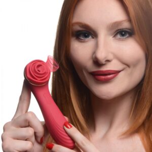Bloomgasm Passion Petals 10X Silicone Suction Rose Vibrator Red — Power Play Studio