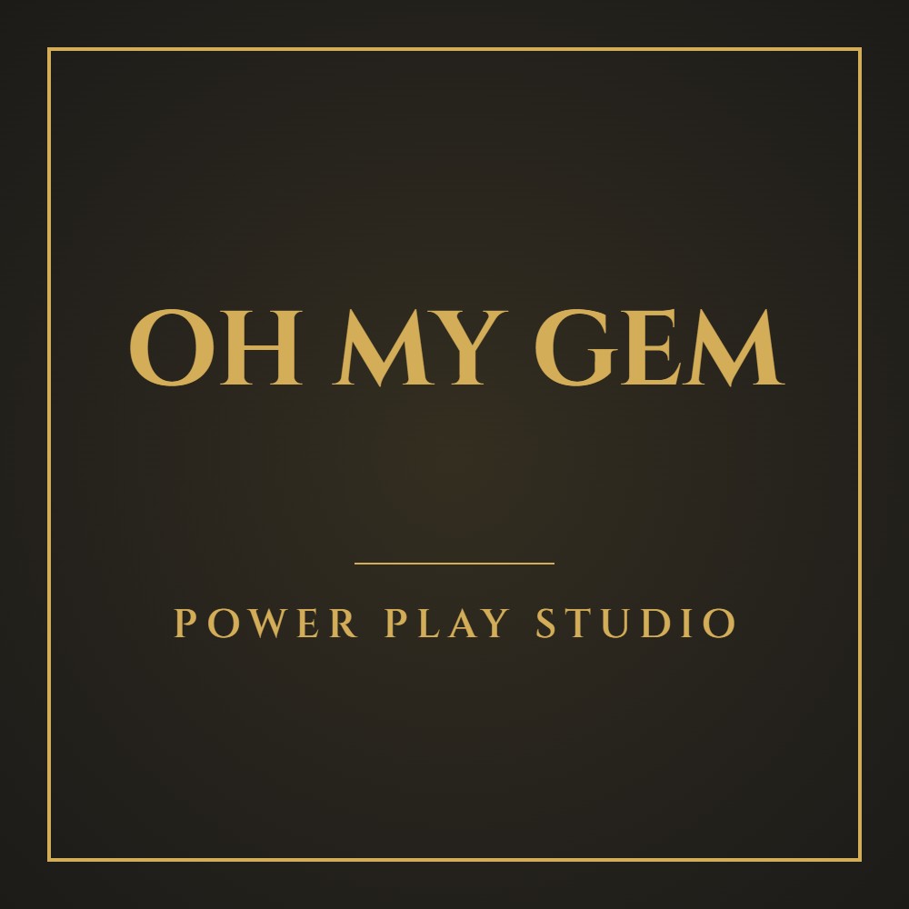 Oh My Gem brand plate