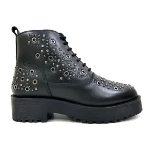 Robyn Black Studded Bootie