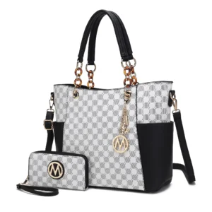 Merlina 2 Piece Women Tote Handbag with Wallet