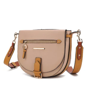 Drew Vegan Leather Color Block Women's Shoulder Bag - Power Play Studio, LLC