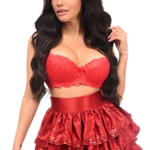 Red Sequin 3 Layer Skirt