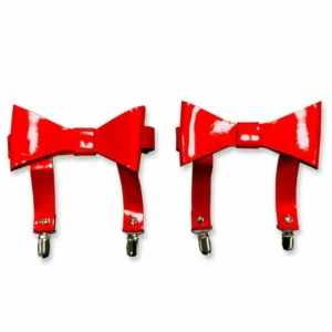 Red Patent Garters - Power Play Studio, LLC