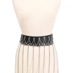 Black Faux Leather & Silver Chain Fringe Skirt - Power Play Studio, LLC