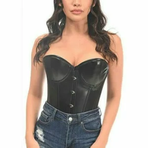 Lavish Wet Look Underwire Corset - Power Play Studio, LLC
