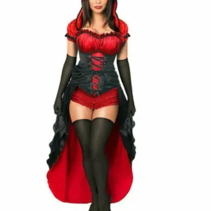 Top Drawer Red Hot Riding Hood Corset Costume - Power Play Studio, LLC