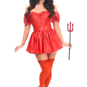 Top Drawer 4 PC Sexy Devil Corset Costume - Power Play Studio, LLC