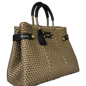Less Pollution Convertible Handbag- 24K Gold Black