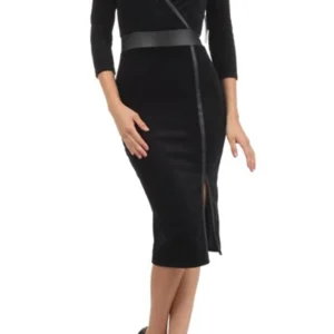 V-neck Sweeter than Velvet Midi Dress