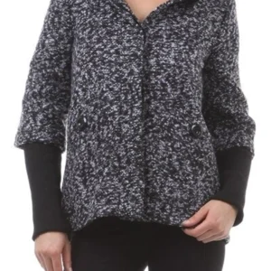 Classic jacket with high collar and solid banded sleeves