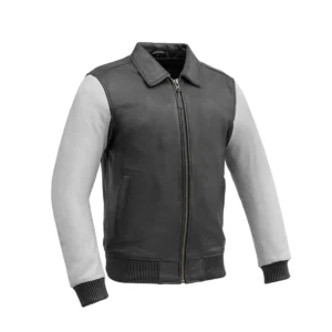 Bomber Two Tone Men's Leather Jacket