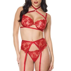 Scarlette Bra, Garter Belt & G-String