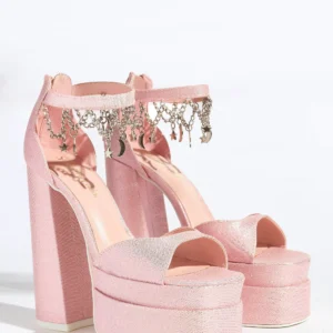 Sophia Pink Glitter Heel