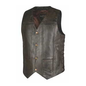 Men's Brown 10-Pocket Vest