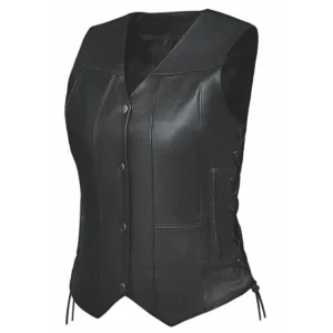Ladies' 10 Pocket Leather Vest