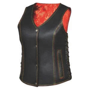 Ladies' Red & Gold Paisley Liner Vest