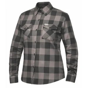 Ladies' Black & Gray Armored Flannel - Black & Gray