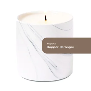 Dapper Stranger White Marble Candle