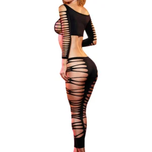 Lapdance Fire Flame Crop Top & Pant Black O/s - Power Play Studio, LLC