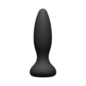 A-Play Vibe Adventurous Rechargeable Silicone Anal Plug with Remote Black | Power Play Studio, LLC