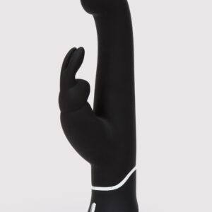 Happy Rabbit G-Spot Stroking Rechargeable Silicone Rabbit Vibrator Black - Power Play Studio, LLC