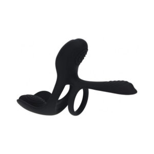 LEVELZ Triple Motor Vibrating Silicone Cock Ring Black | Power Play Studio, LLC