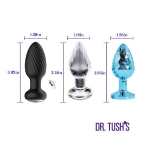 Dr. Tush's Venture Collection Anal Plug Set - Glass, Metal, Silicone | Power Play Studio, LLC