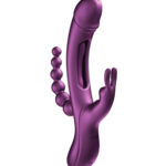 Trilux Kinky Finger Rabbit Vibrator w/Anal Beads - Purple - Power Play Studio, LLC