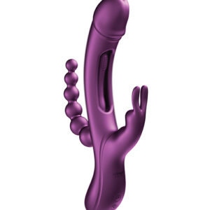 Trilux Kinky Finger Rabbit Vibrator w/Anal Beads - Purple - Power Play Studio, LLC