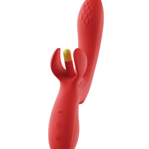 FORTEXA Kinky Finger Flapping Clit & G-Spot Vibrator with App Control Red - Power Play Studio, LLC