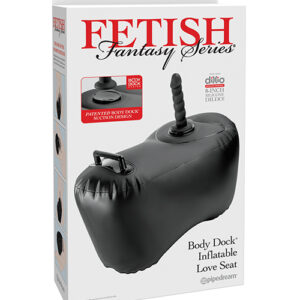 Fetish Fantasy Series Body Dock Inflatable Love Seat - Black - Power Play Studio, LLC
