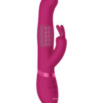 VIVE IZARA Rechargeable Rotating Bead Silicone Rabbit Vibrator Pink - Power Play Studio, LLC