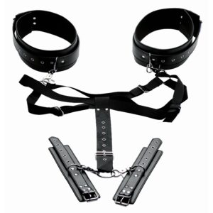acquire easy access thigh harness with wrist cuffs