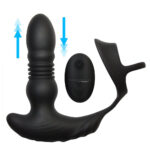 Thunderplugs 10X Thrusting Silicone Vibrator with Cock & Ball Strap & Remote - Power Play Studio, LLC
