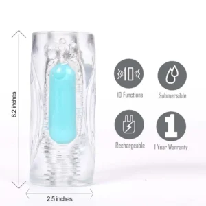 Aster Clear Stroker with Rechargeable Bullet - Power Play Studio, LLC