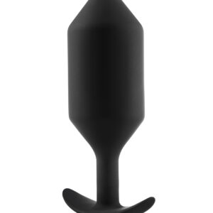 b-Vibe Snug Plug 6 Weighted Silicone Anal Plug Black - Power Play Studio, LLC