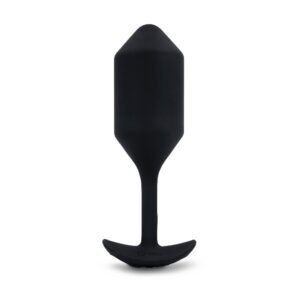 b-Vibe Vibrating Snug Plug 4 Rechargeable Weighted Silicone Anal Plug Black - Power Play Studio, LLC