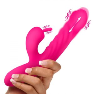 Bang! 10X Thrusting & Vibrating Rabbit in pink, front view