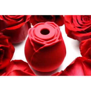 Bloomgasm 10X Wild Rose Silicone Suction Clit Stimulator Red - Power Play Studio, LLC